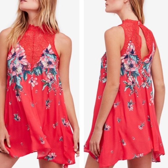 Free People Dresses & Skirts - NWT FREE PEOPLE FLORAL TUNIC/MINI DRESS
